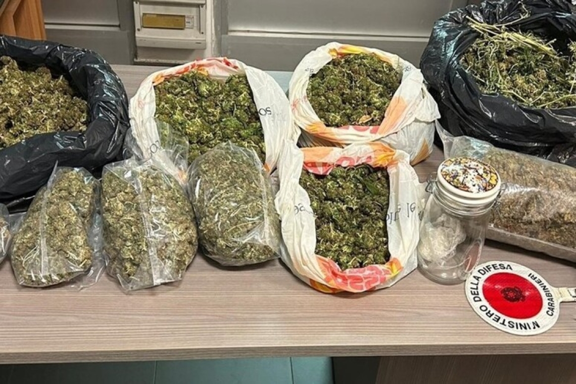 Arrestato un 19enne, trovato in casa con 10 chili di marijuana